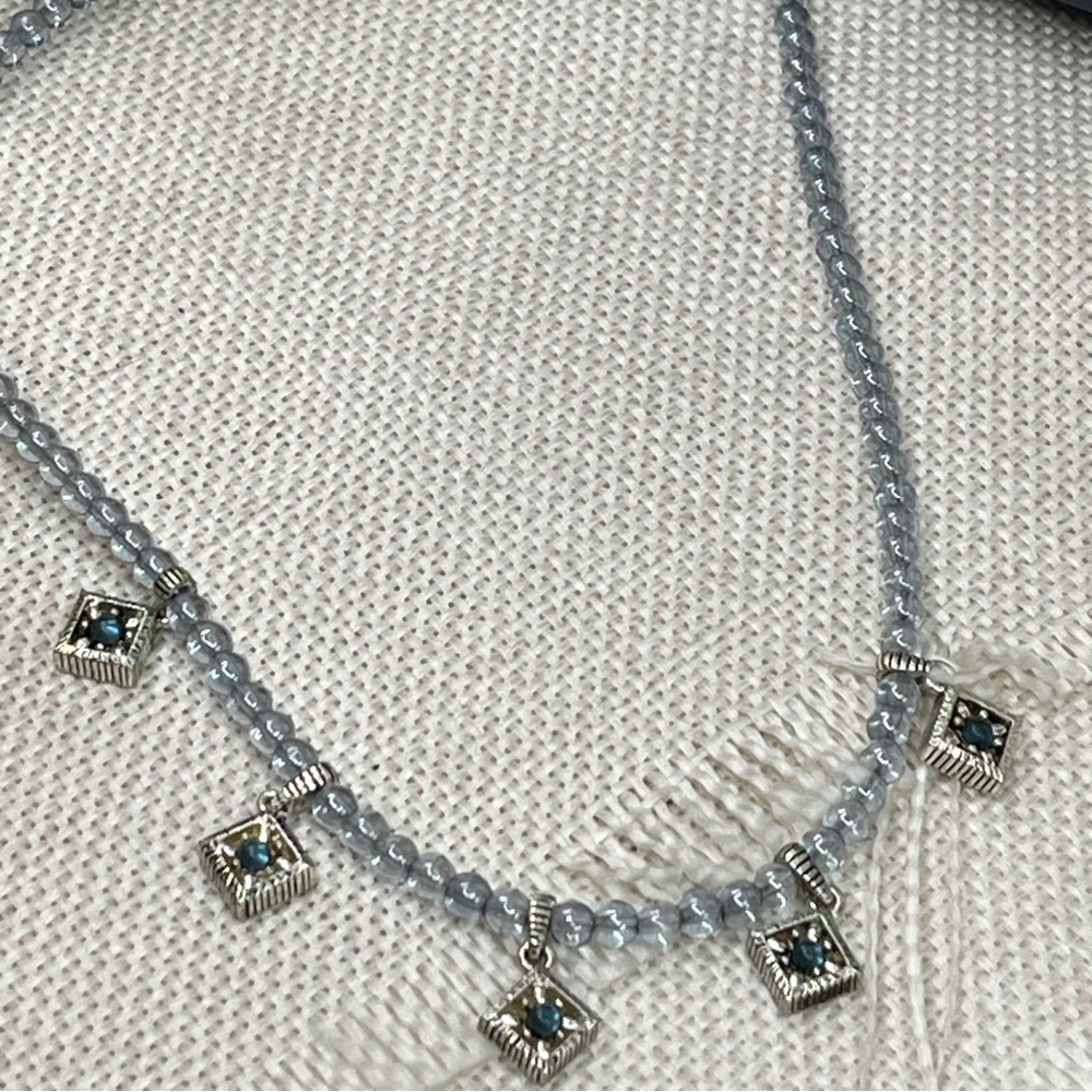 ✨ Vintage Napier Azure Dreams 16-18" Station Necklace - Picture 11 of 17